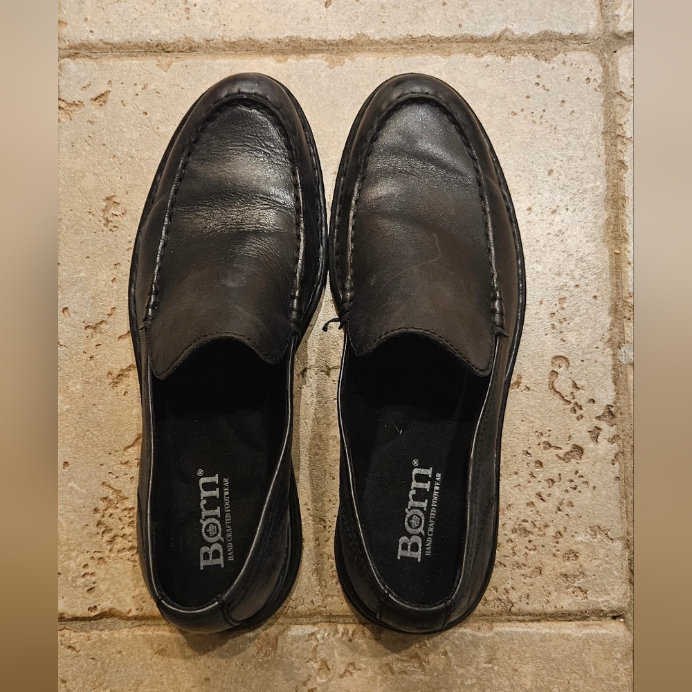 Born Men's Black Loafers, Sz 10